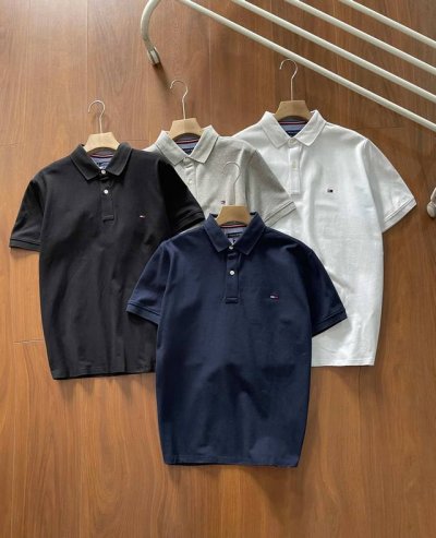 高版本 Tommy 汤米专柜经典款高品质春夏男装纯棉纯色翻领短袖polo衫 高品质 品质之选！极简才是经典 经典穿搭的核心就是面料 版型 款式，越是简约质感就越