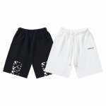 1132# Off-White磨毛纯棉毛圈450G重磅雾化箭头印花短裤 黑色 白色 S M L Xl