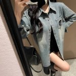 上新 Chro* Hearts 克罗心 24Ss 牛仔布标十字架牛仔衬衫 早春精选的第一件外套 属于富家千金留学回来的即视感 高级配色上身巨显气质又显白，怎么穿