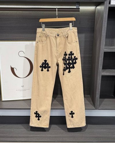新款上新 Chrome Hearts 克罗心2025新款迈阿密限定情侣牛仔裤 克罗心 Chrome Hearts 作为时尚潮流界极具标志性的奢华品牌 以其独特的
