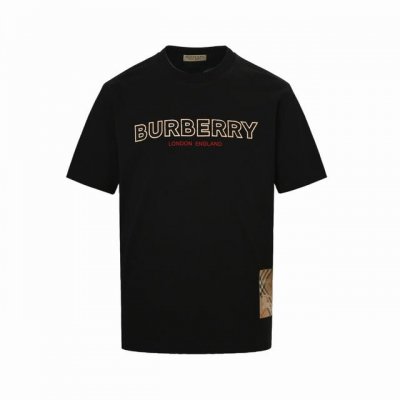 Burberry 巴宝莉 25Ss 毛巾绣字母Logo短袖 客供采用250G洗水纯棉平纹布面料，高水平印花加贴布工艺 ，时尚优雅，饰牌贴花巧妙融合精纺 Burb