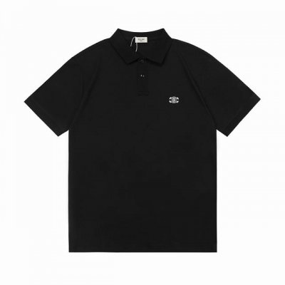 Celine 赛琳 2025新款 凯旋门Logo刺绣 男女同款 休闲polo衫 定制珠地棉面料 进口田岛机刺绣工艺 领标吊牌主唛三标齐全 颜色：黑色 尺码：M-