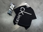 潮牌Calvin Klein喷印工艺情侣款短袖T恤！ ：240G双纱潮牌专用棉，纹理清晰，质感满满，同缸定染1×1无色差精密纯棉螺纹，层搭叠穿，自留好货，强烈推