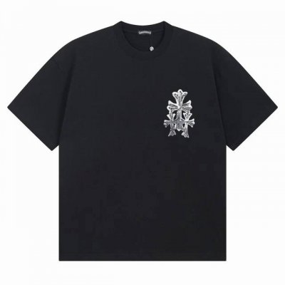 款号Ys46 克罗黑白经典款短袖T恤采用定制面料丶1比1配色罗纹丶环保印花。无味色彩鲜艳丶250克高克重纯棉面料黑白色 S-Xl