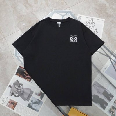 上新120【纯原臻品 顶级复刻】 - Loewe/罗意威·新款小标刺绣Logo休闲圆领短袖T恤 - 货号：308 - 颜色：黑色 白色 - 购入原版开模打造，全