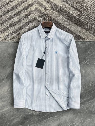 新品 香港洋行渠道货，重磅高端臻品，又一枚高奢品鉴白金级单品，2025早春新款，官方同步售卖，品相纯正！1Vui*Ton男士时装款商务休闲格子短袖衬衫！极为奢华