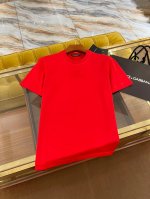 2025Ssdg新款T恤 完美Dg字母压凸工艺 经典百搭 原版纯棉面料 红色 Size:44-54