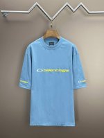 顶级最高版本 尺码偏大 B家 巴黎世家 Balenciaga 经典黄色刺绣Logo重工艺印花圆领半袖T恤短袖 男女同款 情侣款 宽松版型 最高版本 原版面料 高