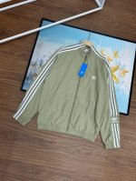 细节图150，早秋新款Adidas Originals 23Ss秋季新款三叶草徽章小Logo拉链立领宽松运动夹克情侣外套专柜同步 原版Logo拉链，胸口和胳膊L