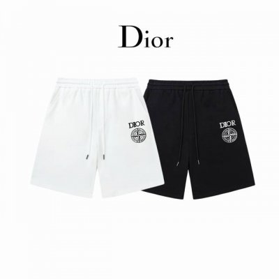 Dior迪奥联名石头岛 激光立体凸胶工艺短裤 定制毛圈面料 白色 黑色 Xs-L
