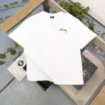 上新 款号 Bm148 2025新款Stussy斯图西红宝石水晶图案字母Logo印花休闲情侣宽松短袖T恤 经典永远不会过时 人手必备款 250G纯棉精梳棉不起球