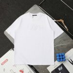 上新130【顶级复刻 高端定制】 - Louis Vuitton/路易威登Lv·新款刺绣Logo圆领短袖T恤 - 款号：3334 - 颜色：白色 碳灰色 - 尺