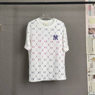 A28 高版本 Mlb新款老花渐变 300克重 高端渐变工艺 25新款 通肩压条保证舒适性1同步发售 最大穿到200斤 ny洋基队情侣款式 定制宽松舒适 超爆