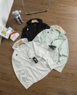 品牌：迪桑特 Descente 尺码：M-L-Xl-Xxl-Xxxl-Xxxxl 颜色：黑色-白色-浅绿 款式：男士户外冰丝凉感防晒皮肤衣 面料科技: 轻量化防