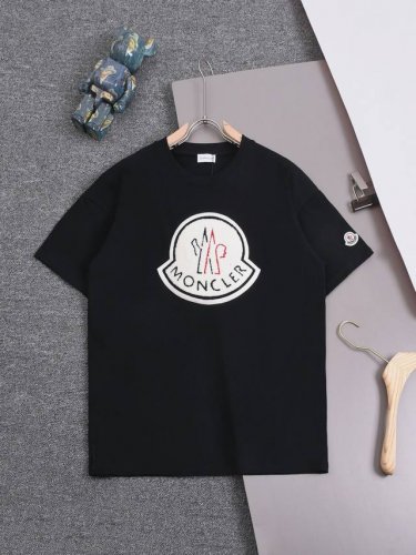 高品质 Moncler 蒙口毛巾绣大Logot桖， 25Ss春夏新品，官网旗舰店同步开售，M家经典大Logo，袖口章仔小标，非二次开发，原版成型，采用32支24