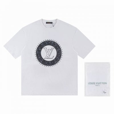 V157 Louis Vuitto*2025最新款短袖T恤 材质:采用高版本300G双纱精梳棉 尺寸:S M L Xl 颜色: 黑 白