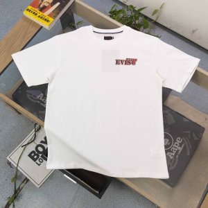 款号 Ws2405 高版本 2025新款Evisu福神后背戎字不倒翁字母Logo图案印花休闲情侣圆领短袖T恤 经典永远不会过时 人手必备款 250G双纱纯棉不起