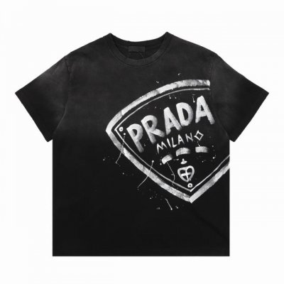 prada 普拉达 渐变水洗手绘字母圆领短袖 size S-L
