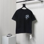 chrome Hearts 克罗心 彩绘十字架短袖 采用直喷进口机器印花 五金辅料均开磨定制正确配置 黑色2025克罗心正品包装 280克定制定染双纱棉 版型大