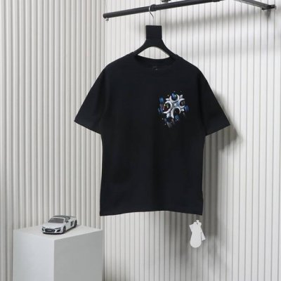 chrome Hearts 克罗心 彩绘十字架短袖 采用直喷进口机器印花 五金辅料均开磨定制正确配置 黑色2025克罗心正品包装 280克定制定染双纱棉 版型大