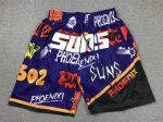 款号K119 顶级刺绣版本 太阳队涂鸦刺绣口袋裤篮球短裤 Just Don Nba 球队球裤系列单品 -定制优质网眼布面料，Dri-Fit 技术导湿速干， 防静