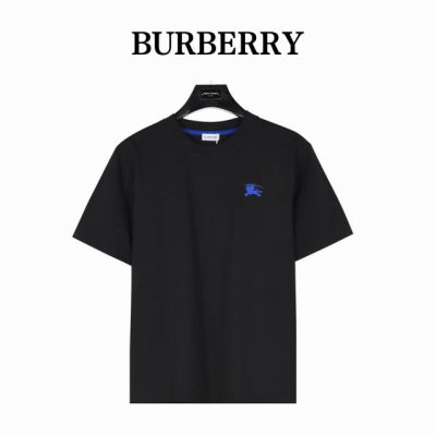 burberry 巴宝莉 蓝色战马刺绣短袖T恤 采用定制面料。添加杜邦公司Sorona 索罗娜 材料，亲肤性好、改善缩水，同时可以支撑面料良好的保型性.面料特性