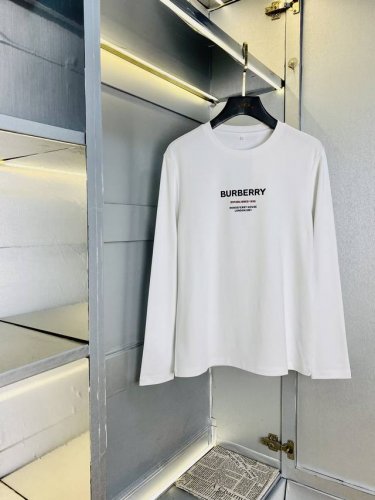 可穿230斤胖子福音码数:M-5Xl 巴宝莉Burberry 原单品质 2025最新款 长袖打底衫长袖T恤 精选专柜订制顶级丝光棉进口面料 所有细节做工完美1比