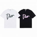 上新款号 D1039 dior 2025春夏新款首发专柜最新款短袖圆领T恤印花 -面料 260G双纱纯棉短袖 配套320G纯棉罗纹 原版面料 官方同款 男女同款