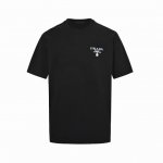Prada 普拉达 25Ss 镭射Logo印花短袖 面料经过2次高温缩水固色 不变形不缩水不起球 26支280G紧密双纱面料 配320G双纱拉架十字紧密高克重