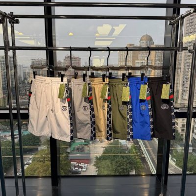 25春夏新品发布，G家提花面料拼接短裤出货，面料全部订制，全部细节完美还原48-56码