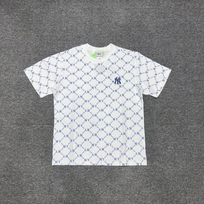Xx092 Mlb老花满印纽约洋基队新款 万针立体刺绣字母 Zp开版 260克克重纯棉面料 情侣款：Ｓ Xxl 白色 黑色
