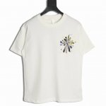 Chrome Hearts 克罗心 彩绘花瓣短袖T恤 采用直喷进口机器印花 五金辅料均开磨定制 正确配置 黑色2025克罗心正品包装 克定制定染双纱棉 版型大