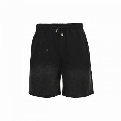 chrome Hearts 克罗心 25Ss 喷砂烫钻水洗短裤 采用订色订染毛圈纯棉卫衣面 420G双股双纱 手感舒适 进口针织针梳棉进行制作 厚度适中 有垂感