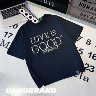 Goodbrand 25Ss珍珠短袖 男女同款-面料 采用原版一比一定织定染280G双股B1134双纱纯棉面料 -辅料 原版拆解开发 一比一定制的小标 领标 水