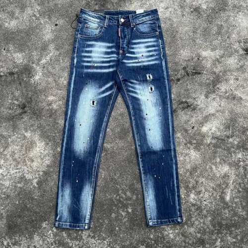 款号1066 图片实拍顶级版本 顶级复刻版本 Dsq2 & Dsquared2 二次方 24Ss 印花牛仔裤- 上身完美 细节自观 身穿着非常舒适 低调不失奢华