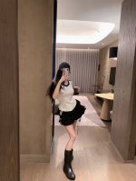 prad*刺绣字母短袖蛋糕短裙～～Sml