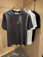 p220 Gucc*古家 2025春夏新款男女同情侣款休闲宽松棉质圆领短袖T恤衫！贸易公司渠道稀出，同步官网发售 ！ 2025春夏最新系列，经典时尚设计元素，为