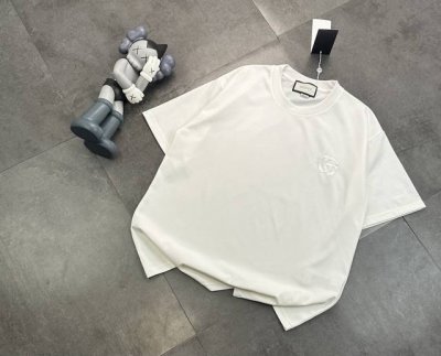 潮牌 Gucci古驰小标刺绣情侣款短袖T恤！ ：240G双纱潮牌专用棉，纹理清晰，质感满满，同缸定染1×1无色差精密纯棉螺纹，层搭叠穿，自留好货，强烈推荐~所有