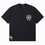 款号Ys31 高版本Ch梵文短袖T恤纯棉男女彩色手绘爱心十字架马蹄T恤采用250克纯棉面料，三标齐黑S-Xl