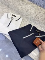 lp. 诺悠翩雅25 夏季新款 高端 桑蚕丝混纺 Logo男士翻领Polo衫！经典商务男款，高端男装的天花板级别的商务男款！简约时尚大气不失优雅，单穿内搭体面过