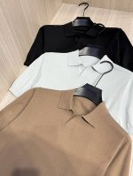 P290，型号D-7302#，Z家 2025春夏最新男士无纽扣翻领短袖针织衫，精选针织棉质面料制成， 80支超柔长绒棉，16针密致针法，纹理清晰，紧密不易变形，