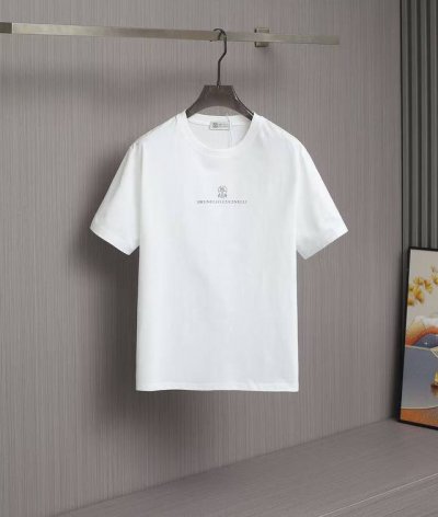 Bc新品上架！精品渠道 外贸出口订单Brun*Llo Cucin*Ill 2025Ss 男士商务圆领短袖T恤 Bc的每一件成衣都是独一无二的奢品风采.简约大气的
