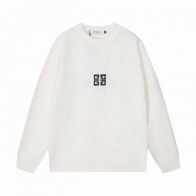 纪梵希 Givenchy 经典四方格圆领羊毛针织毛衣 颜色 白色 黑色 码数 S M L Xl Xxl