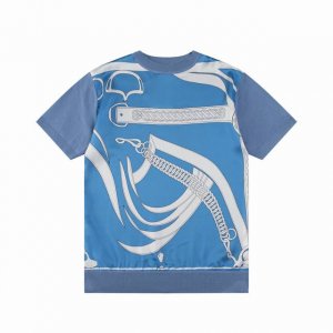 120 Hermes 爱马仕 针织衫圆领短袖 升级，灵感源自八十年代复古 原版面料 官方同款 圆领针织衫T恤 定制 网纱毛衣针织面料 手感非常舒服 春夏最新砖柜