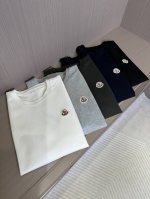 mon蒙家 25Ss早春新款起脚色织圆T 原版定制 进口纱线色染 袖口条纹经典红白蓝条纹搭配，时尚经典百搭 颜色：黑色，藏蓝，墨绿，浅灰，白色 码数：48-56