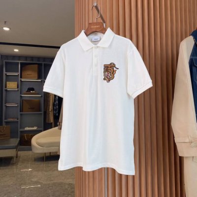 老虎专属标识珠地网眼布棉质宽松 polo 衫 Bur王牌尖货，镇店之宝 现货秒发 年春夏虎年系列，虎年刺绣元素Tb图案！高端百搭大气，情侣款珠地棉polo短袖衫