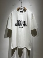 Dolce&Gabba*A 杜嘉*纳2025春夏新款男女同款短袖T恤 专柜同步发售 定制专属纯棉面料 胸前字母Logo图案压胶工艺设计 简约大方 从容百搭 档次