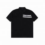 prada 普拉达 胸前三角标双杠短袖Polo衫 选用棉质珠地网眼布，衣领为双系统提花定织扁机制成，有弹性，不变形，衣服全部原生布捆边，前胸双层面筒，无明线，无