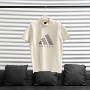 工厂p直供 Adidas丨阿迪达斯Basketball篮球运动短袖T恤 配色：杂灰色收口领 尺码：Xs-Xl