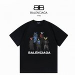 Balenciaga巴黎世家 25新款秀场限定数码直喷 280克双纱短袖 黑色 Xs-L